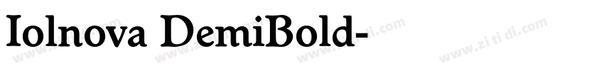 Iolnova DemiBold字体转换